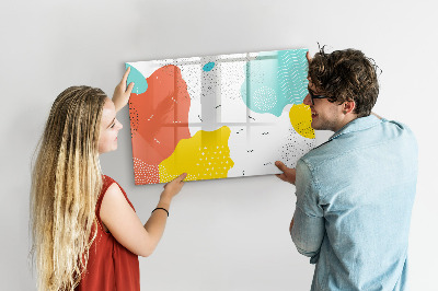 Pizarra magnética de pared con rotulador Tablero creativo para fotos y notas