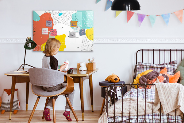 Pizarra magnética de pared con rotulador Tablero creativo para fotos y notas