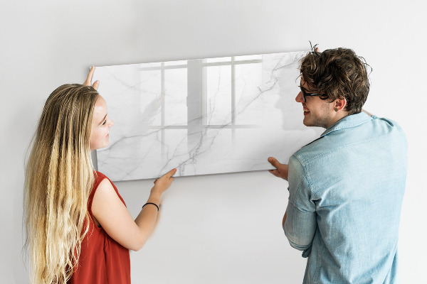 Pizarra magnética de pared con rotulador Tablero moderno para notas y fotos
