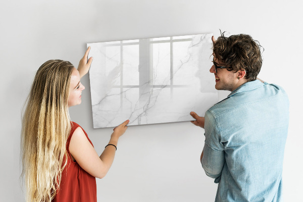 Pizarra magnética de pared con rotulador Tablero moderno para notas y fotos