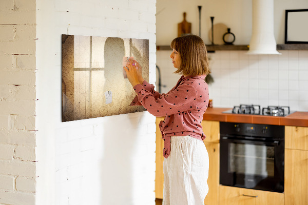 Pizarra magnética de pared con rotulador Tablero de notas con fotos y accesorios