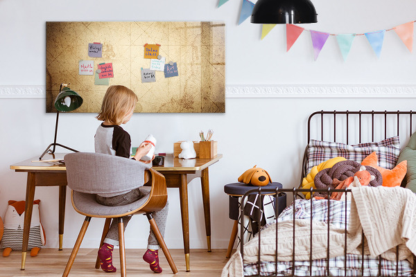 Pizarra magnética de pared con rotulador Tablero de notas con fotos y accesorios