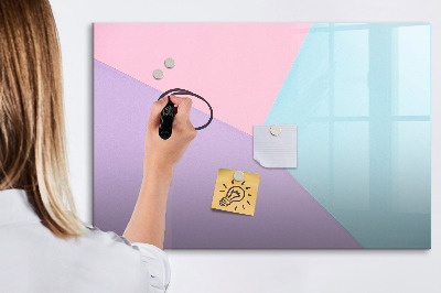 Pizarra magnética de pared con rotulador Un tablero colorido para notas y fotos.