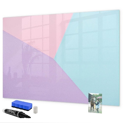 Pizarra magnética de pared con rotulador Un tablero colorido para notas y fotos.
