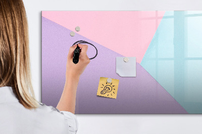Pizarra magnética de pared con rotulador Un tablero colorido para notas y fotos.