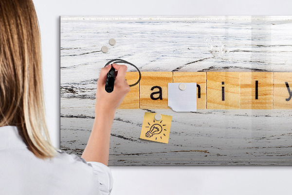 Pizarra magnética de pared con rotulador Tablero para fotos y notas