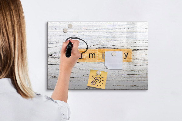 Pizarra magnética de pared con rotulador Tablero para fotos y notas