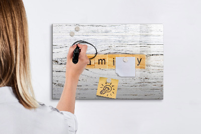 Pizarra magnética de pared con rotulador Tablero para fotos y notas