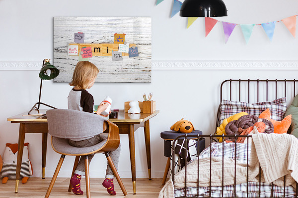 Pizarra magnética de pared con rotulador Tablero para fotos y notas