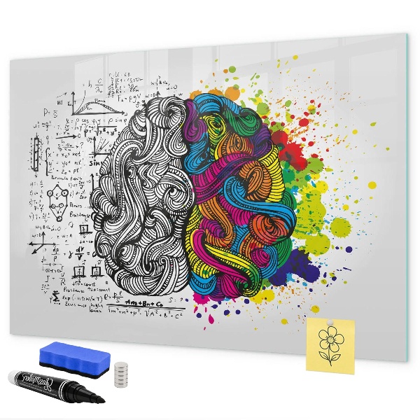 Pizarra magnética de pared con rotulador Un espacio creativo para recuerdos e ideas.