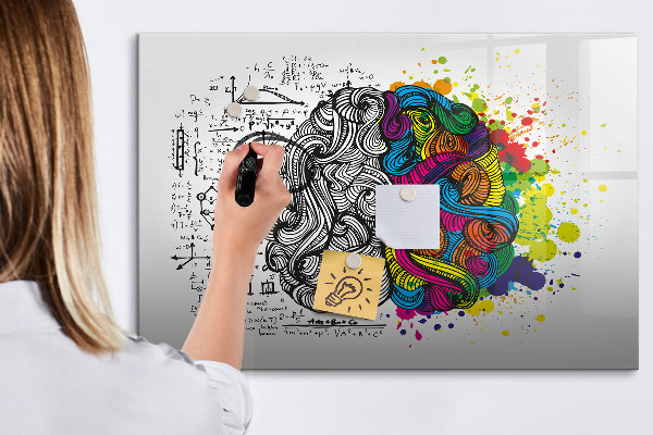 Pizarra magnética de pared con rotulador Un espacio creativo para recuerdos e ideas.