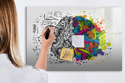 Pizarra magnética de pared con rotulador Un espacio creativo para recuerdos e ideas.