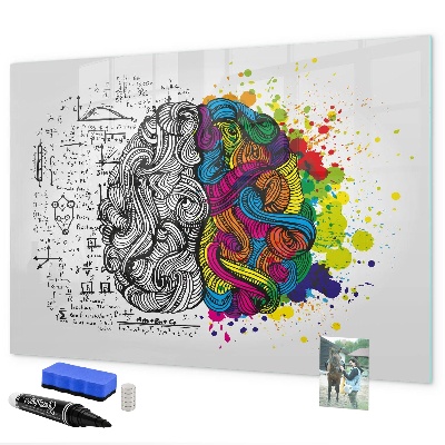 Pizarra magnética de pared con rotulador Un espacio creativo para recuerdos e ideas.