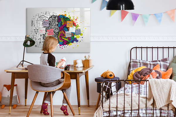 Pizarra magnética de pared con rotulador Un espacio creativo para recuerdos e ideas.