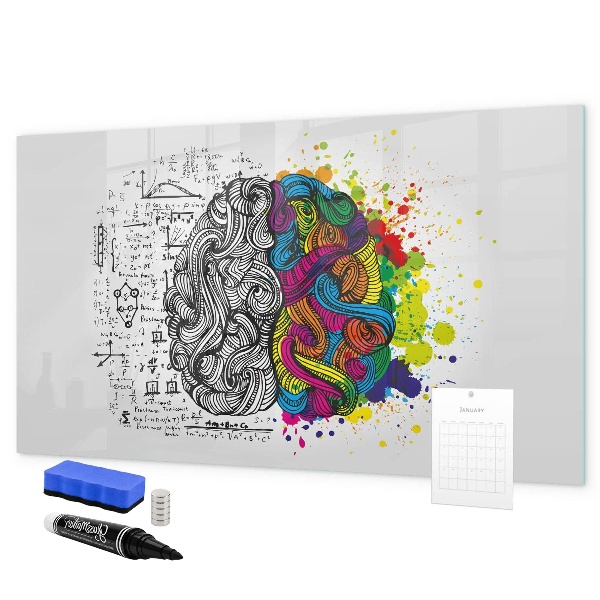 Pizarra magnética de pared con rotulador Un espacio creativo para recuerdos e ideas.