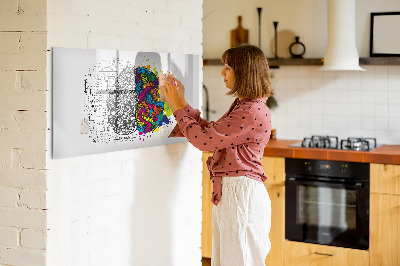 Pizarra magnética de pared con rotulador Un espacio creativo para recuerdos e ideas.