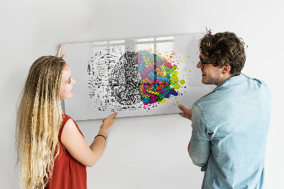 Pizarra magnética de pared con rotulador Un espacio creativo para recuerdos e ideas.