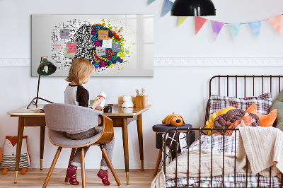 Pizarra magnética de pared con rotulador Un espacio creativo para recuerdos e ideas.