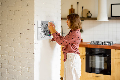 Pizarra magnética de pared con rotulador Un espacio creativo para recuerdos e ideas.