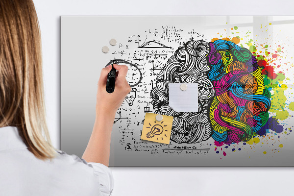 Pizarra magnética de pared con rotulador Un espacio creativo para recuerdos e ideas.