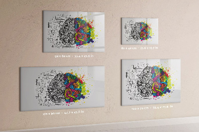 Pizarra magnética de pared con rotulador Un espacio creativo para recuerdos e ideas.