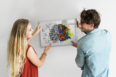 Pizarra magnética de pared con rotulador Un espacio creativo para recuerdos e ideas.