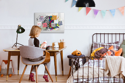 Pizarra magnética de pared con rotulador Un espacio creativo para recuerdos e ideas.