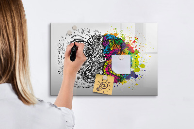 Pizarra magnética de pared con rotulador Un espacio creativo para recuerdos e ideas.