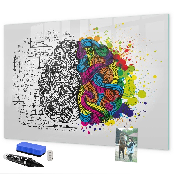 Pizarra magnética de pared con rotulador Un espacio creativo para recuerdos e ideas.