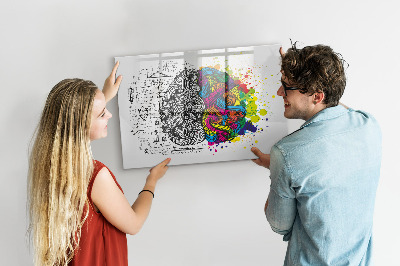 Pizarra magnética de pared con rotulador Un espacio creativo para recuerdos e ideas.