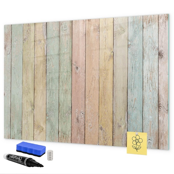 Pizarra magnética de pared con rotulador Un tablero colorido para fotos y notas.