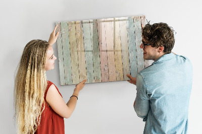 Pizarra magnética de pared con rotulador Un tablero colorido para fotos y notas.