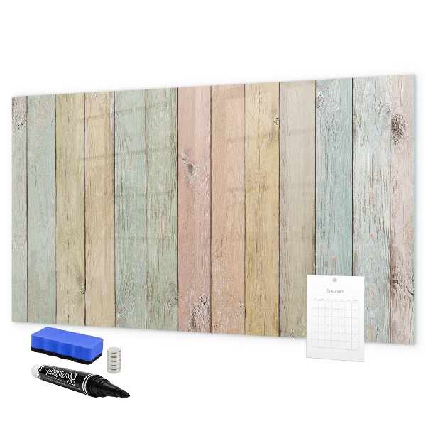 Pizarra magnética de pared con rotulador Un tablero colorido para fotos y notas.