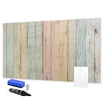 Pizarra magnética de pared con rotulador Un tablero colorido para fotos y notas.