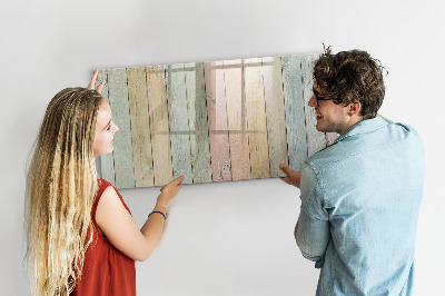 Pizarra magnética de pared con rotulador Un tablero colorido para fotos y notas.