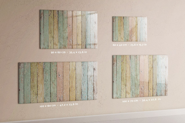 Pizarra magnética de pared con rotulador Un tablero colorido para fotos y notas.