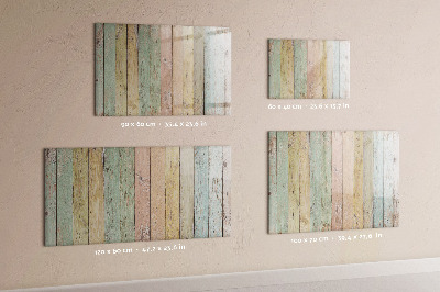 Pizarra magnética de pared con rotulador Un tablero colorido para fotos y notas.