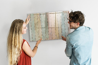 Pizarra magnética de pared con rotulador Un tablero colorido para fotos y notas.