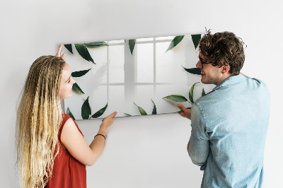 Pizarra borrable de cristal con imanes Tablero de notas elegante con plantas