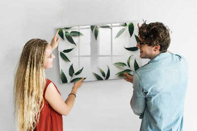 Pizarra borrable de cristal con imanes Tablero de notas elegante con plantas