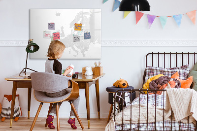 Pizarra magnética de pared con rotulador Póster interactivo para fotos y notas.