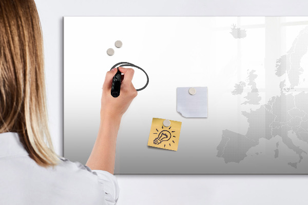 Pizarra magnética de pared con rotulador Póster interactivo para fotos y notas.
