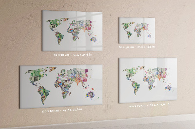 Pizarra magnética de pared con rotulador Póster interactivo para fotos y notas.