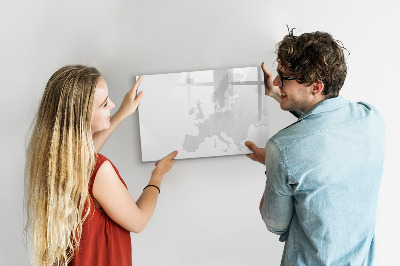 Pizarra magnética de pared con rotulador Póster interactivo para fotos y notas.