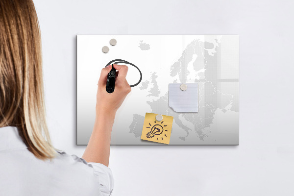 Pizarra magnética de pared con rotulador Póster interactivo para fotos y notas.