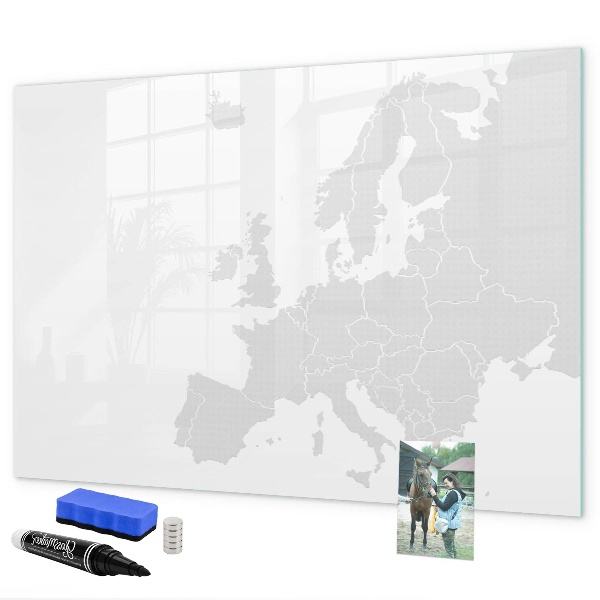 Pizarra magnética de pared con rotulador Póster interactivo para fotos y notas.