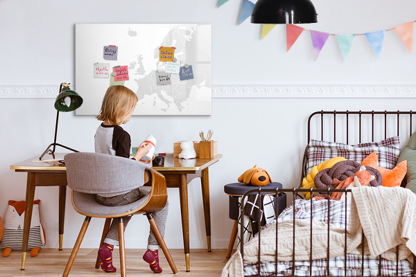 Pizarra magnética de pared con rotulador Póster interactivo para fotos y notas.