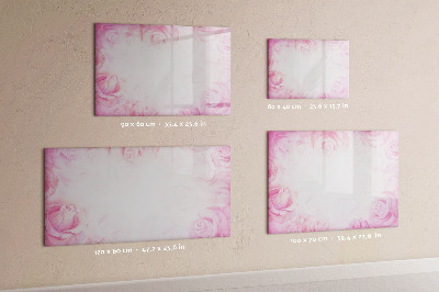 Pizarra magnética de pared con rotulador Tablero rosa para fotos y notas.