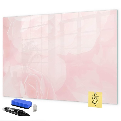 Pizarra borrable de cristal con imanes Un tablero para presentar recuerdos y fotos.