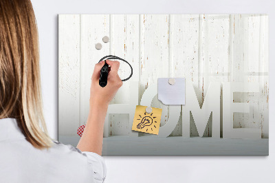 Pizarra borrable de cristal con imanes Decoración de pared con recuerdos personales